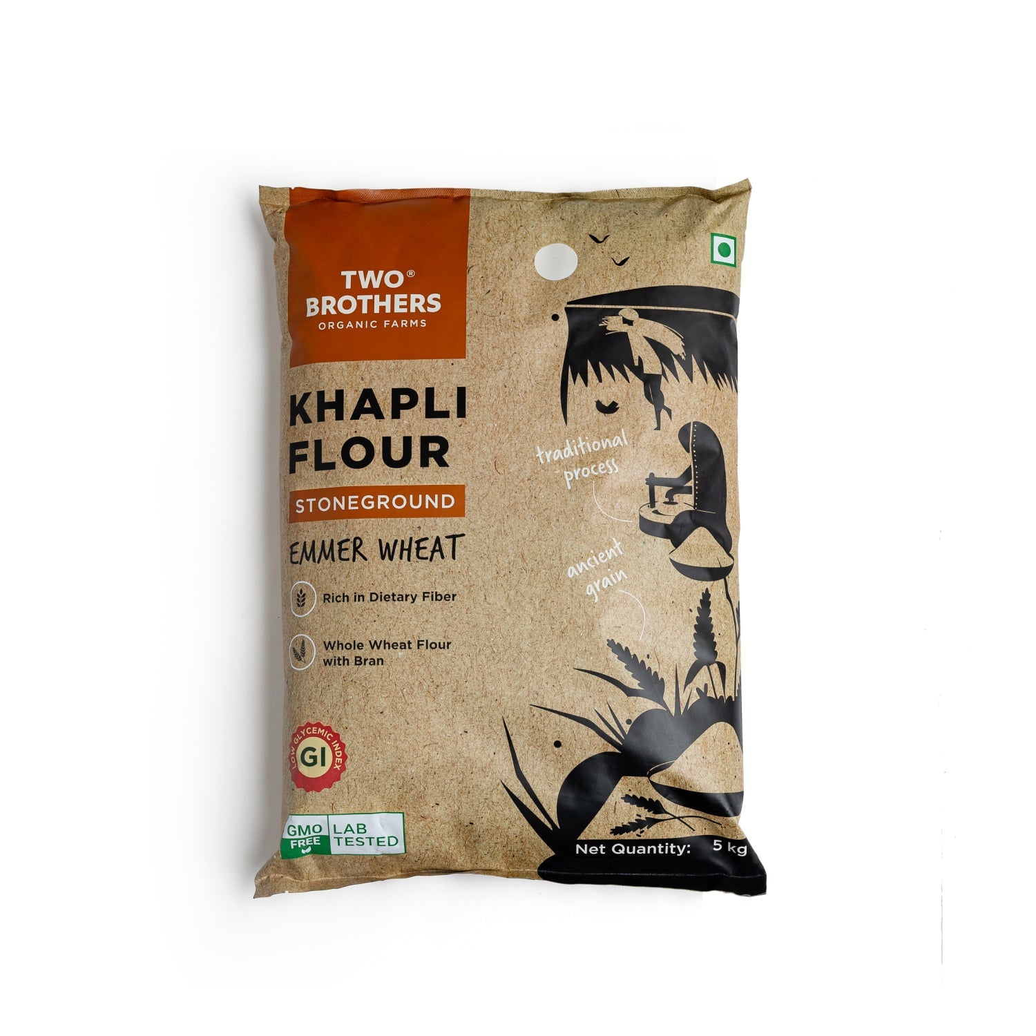 Buy Khapli Wheat Flour – Two Brothers India Trusted