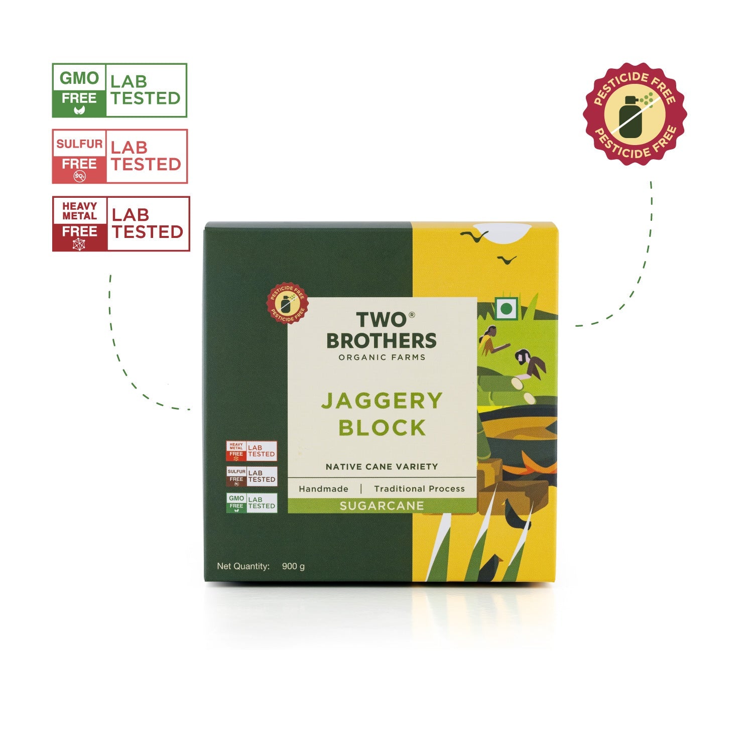 Organic Sugarcane Jaggery Block