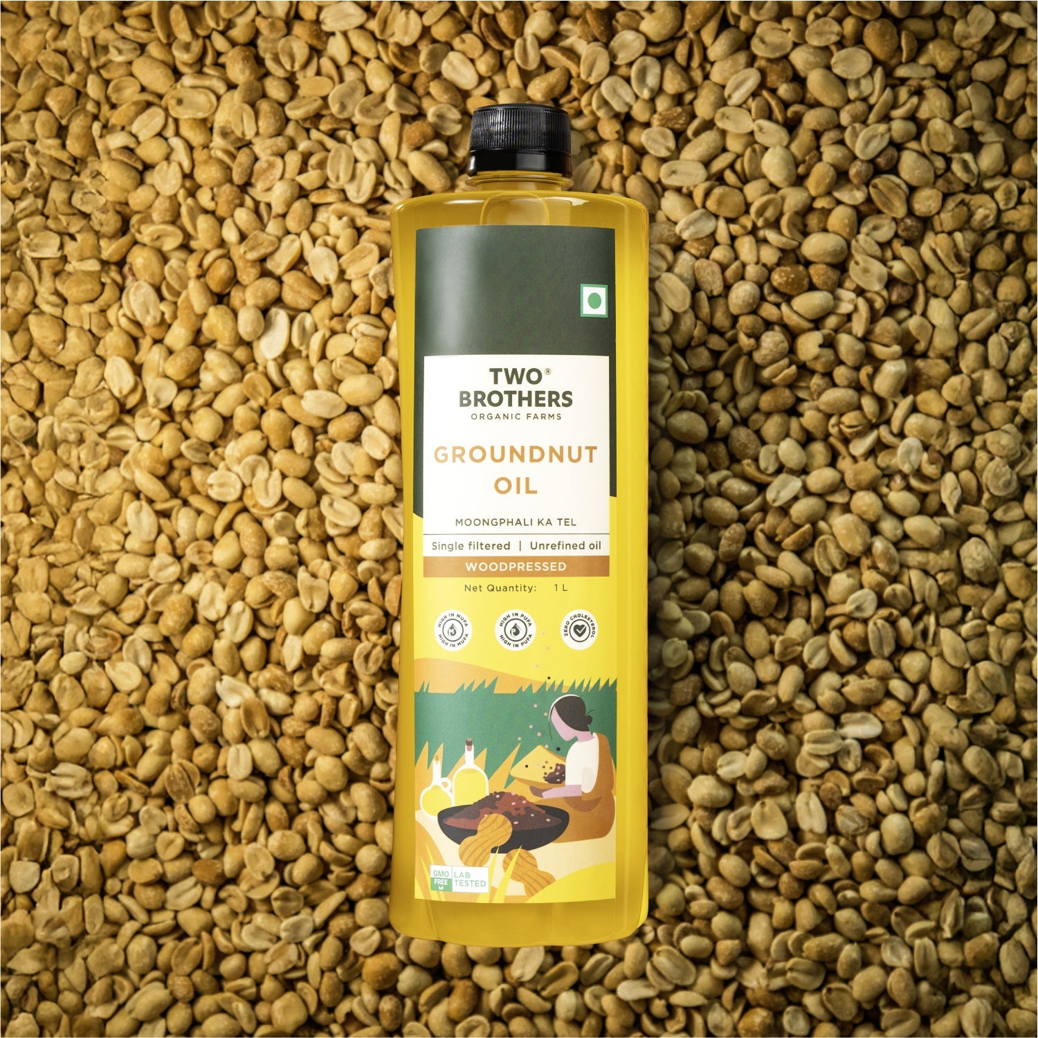 Groundnut Oil, Wood-Pressed, Single-filtered order online by mobile
