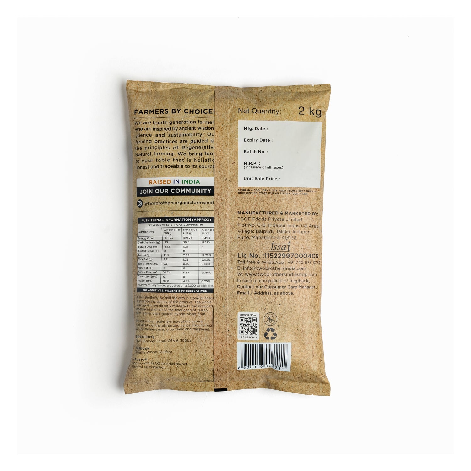 Two Brothers India Khapli Atta – Shop Fresh & Pure
