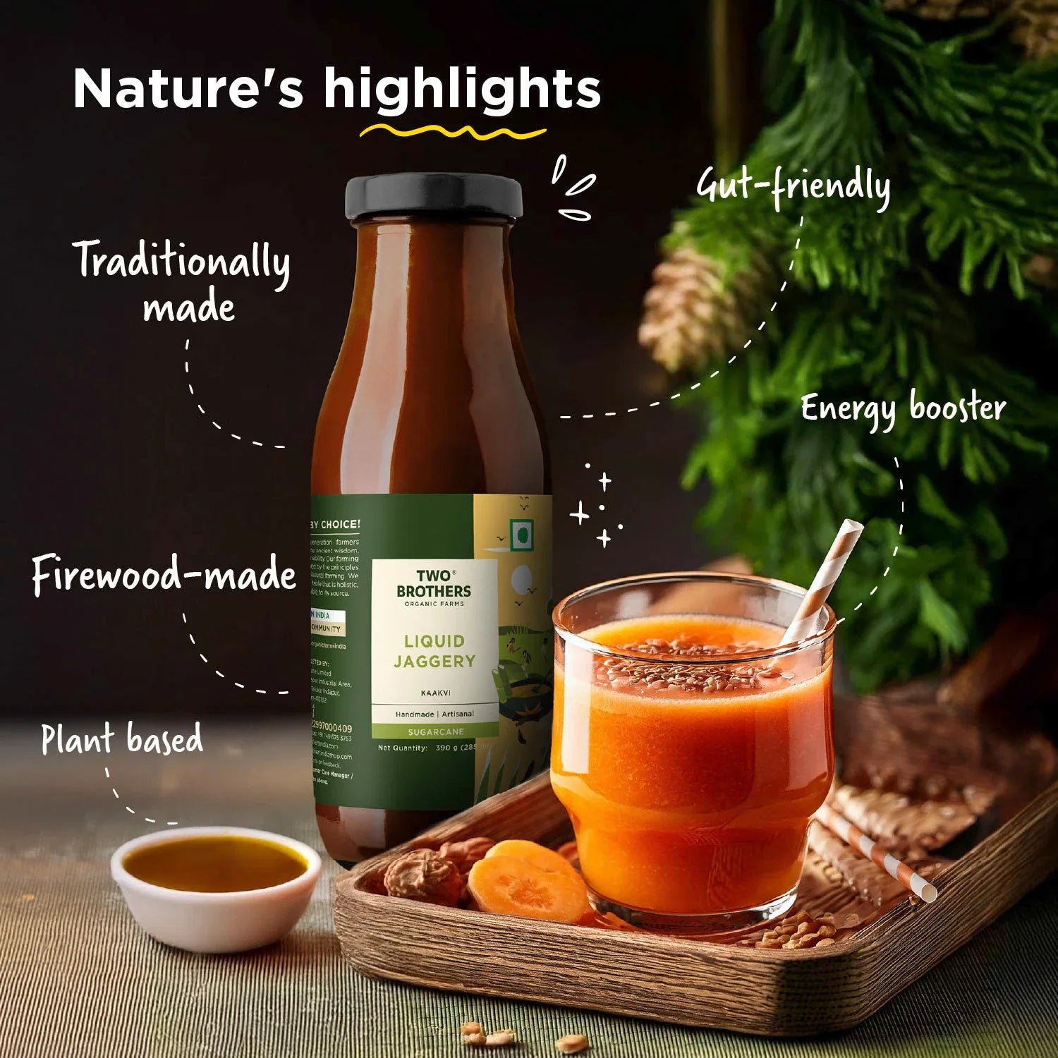 Liquid Sugarcane Jaggery ( Kaakvi)